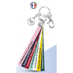 porte clés ruban nos valeurs